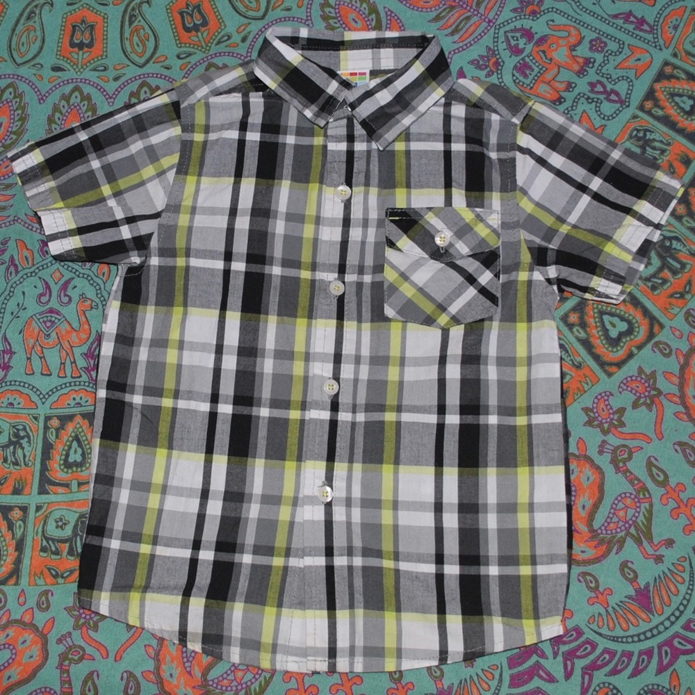 Plaid button up shirt with pocket